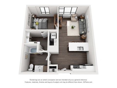 Sky3 Apartments 1B Floor Plan